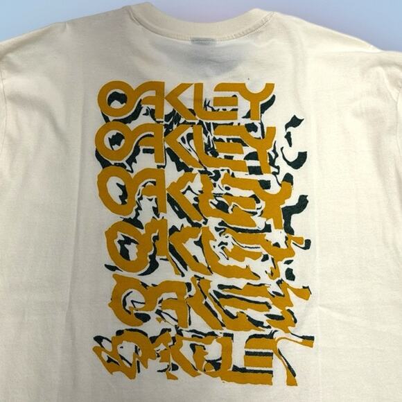 OAKLEY Men’s XXL Cream Scattered T-Shirt - Picture 2 of 3